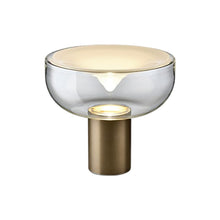 Load image into Gallery viewer, Aella LED Table Lamp in Transparent With White Spot/Matte Bronze (Small).
