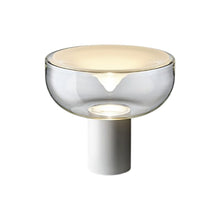 Load image into Gallery viewer, Aella LED Table Lamp in Transparent With White Spot/Matte White (Small).
