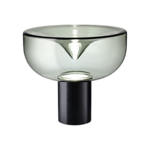 Load image into Gallery viewer, Aella LED Table Lamp in Smoke Grey/Matte Black (Medium).
