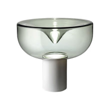 Load image into Gallery viewer, Aella LED Table Lamp in Smoke Grey/Matte White (Medium).
