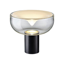 Load image into Gallery viewer, Aella LED Table Lamp in Transparent With White Spot/Matte Black (Medium).
