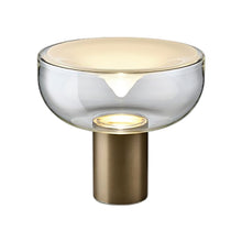 Load image into Gallery viewer, Aella LED Table Lamp in Transparent With White Spot/Matte Bronze (Medium).

