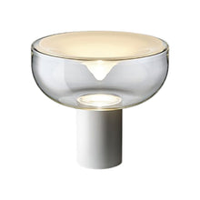 Load image into Gallery viewer, Aella LED Table Lamp in Transparent With White Spot/Matte White (Medium).
