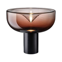 Load image into Gallery viewer, Aella LED Table Lamp in Shaded Burgundy/Matte Black (Large).
