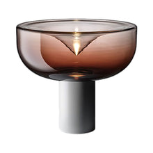 Load image into Gallery viewer, Aella LED Table Lamp in Shaded Burgundy/Matte White (Large).
