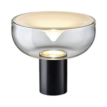 Load image into Gallery viewer, Aella LED Table Lamp in Transparent With White Spot/Matte Black (Large).
