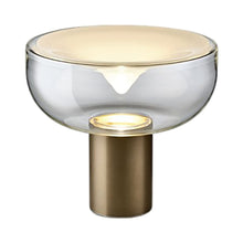 Load image into Gallery viewer, Aella LED Table Lamp in Transparent With White Spot/Matte Bronze (Large).
