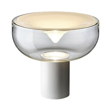 Load image into Gallery viewer, Aella LED Table Lamp in Transparent With White Spot/Matte White (Large).
