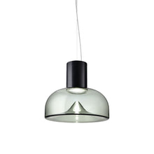 Load image into Gallery viewer, Aella SL LED Neck Pendant Light in Smoke Grey/Matte Black (Small).
