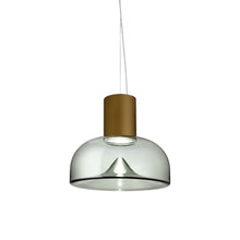 Load image into Gallery viewer, Aella SL LED Neck Pendant Light in Smoke Grey/Matte Bronze (Small).
