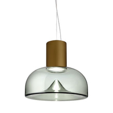 Load image into Gallery viewer, Aella SL LED Neck Pendant Light in Smoke Grey/Matte Bronze (Large).
