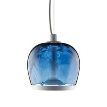 Load image into Gallery viewer, Aurelia LED Pendant Light in Blue Water Effect/Matte White (Small).
