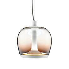 Load image into Gallery viewer, Aurelia LED Pendant Light in Shaded Burgundy/Matte White (Small).
