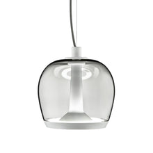 Load image into Gallery viewer, Aurelia LED Pendant Light in Smoke Grey/Matte White (Small).

