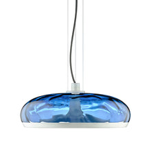 Load image into Gallery viewer, Aurelia LED Pendant Light in Blue Water Effect/Matte White (Large).
