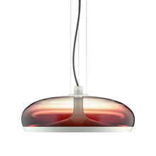Load image into Gallery viewer, Aurelia LED Pendant Light in Shaded Burgundy/Matte White (Large).
