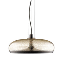 Load image into Gallery viewer, Aurelia LED Pendant Light in Transparent Pulegoso With Metal Inclusion/Matte Gunmetal (Large).

