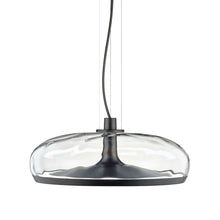 Load image into Gallery viewer, Aurelia LED Pendant Light in Transparent Water Effect/Matte Gunmetal (Large).
