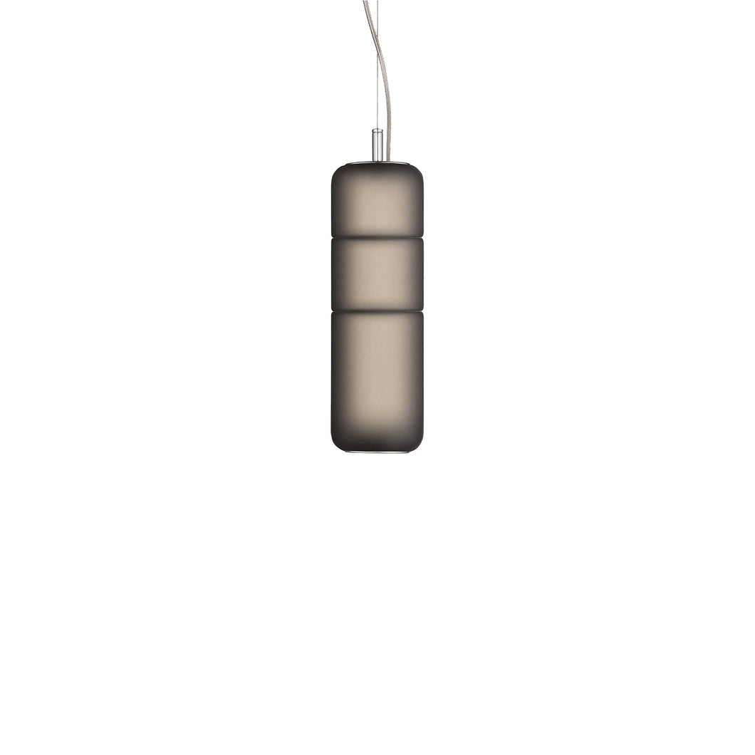 Stacking LED Vertical Pendant Light in Satin Black (Small).