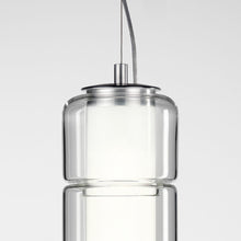 Load image into Gallery viewer, Stacking LED Vertical Pendant Light in Detail.
