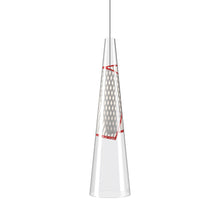 Load image into Gallery viewer, Cono di Luce LED Pendant Light in Red (Large).
