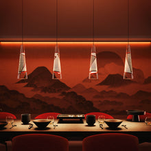 Load image into Gallery viewer, Cono di Luce LED Pendant Light in dining room.
