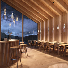 Load image into Gallery viewer, Cono di Luce LED Pendant Light in dining room.

