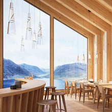 Load image into Gallery viewer, Cono di Luce LED Pendant Light in dining room.
