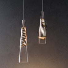 Load image into Gallery viewer, Cono di Luce LED Pendant Light in Detail.
