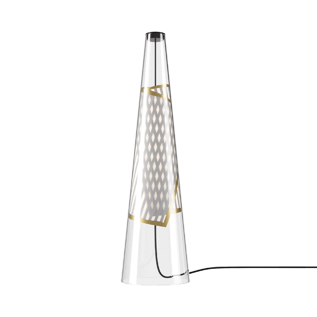 Cono di Luce LED Table Lamp in Gold.