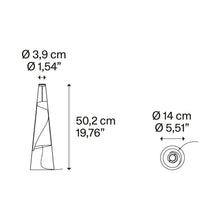 Load image into Gallery viewer, Cono di Luce LED Table Lamp - line drawing.
