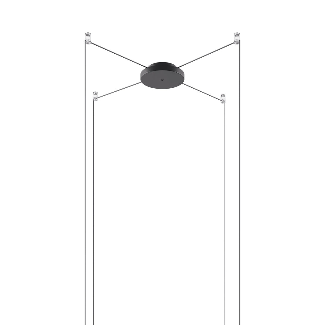 Radial Canopy in Matte Black (4-Light).