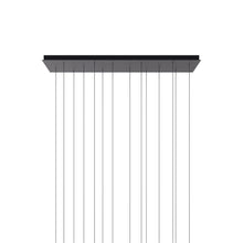 Load image into Gallery viewer, Rectangular Canopy in Matte Black (14-Light).
