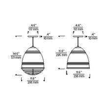 Load image into Gallery viewer, Loft Grande Pendant Light - line drawing.
