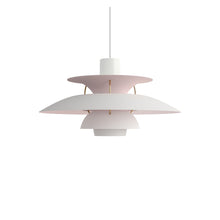 Load image into Gallery viewer, PH 5 Pendant Light in Matte White/Pale Rose.
