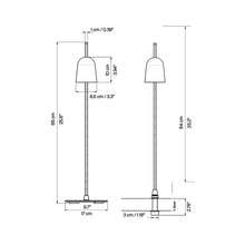 Load image into Gallery viewer, Ascent LED Table Lamp - line drawing.
