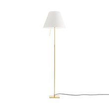 Load image into Gallery viewer, Costanza Floor Lamp in Brass/White.
