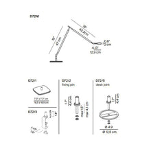 Load image into Gallery viewer, Otto Watt LED Table Lamp - line drawing.
