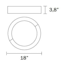Load image into Gallery viewer, Brazil LED Flush Mount Ceiling Light - line drawing.
