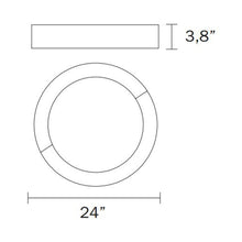 Load image into Gallery viewer, Brazil LED Flush Mount Ceiling Light - line drawing.
