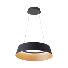 Load image into Gallery viewer, Buenos Aires LED Pendant Light in Matte Black/Champagne Gold.
