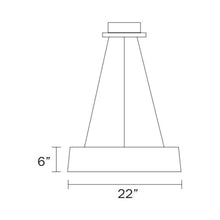Load image into Gallery viewer, Buenos Aires LED Pendant Light - line drawing.
