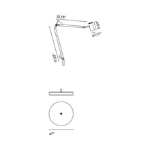 Load image into Gallery viewer, Polo LED Table Lamp - line drawing.
