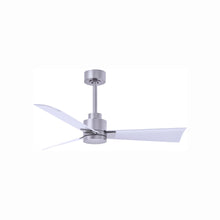 Load image into Gallery viewer, Alessandra Indoor / Outdoor Ceiling Fan in Brushed Nickel/Matte White (42-Inch).
