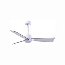 Load image into Gallery viewer, Alessandra Indoor / Outdoor Ceiling Fan in Matte White/Brushed Nickel (42-Inch).
