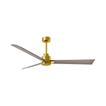 Load image into Gallery viewer, Alessandra Indoor / Outdoor Ceiling Fan in Brushed Brass/Gray Ash (56-Inch).
