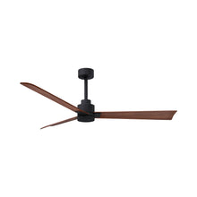 Load image into Gallery viewer, Alessandra Indoor / Outdoor Ceiling Fan in Matte Black/Walnut (56-Inch).
