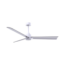 Load image into Gallery viewer, Alessandra Indoor / Outdoor Ceiling Fan in Matte White/Brushed Nickel (56-Inch).
