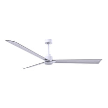 Load image into Gallery viewer, Alessandra Indoor / Outdoor Ceiling Fan in Matte White/Brushed Nickel (72-Inch).
