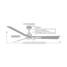 Load image into Gallery viewer, Alessandra Indoor / Outdoor Ceiling Fan - line drawing.
